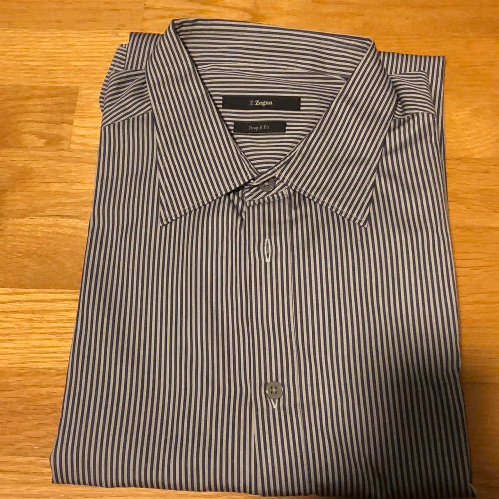 Zegna Long Sleeve button down stripes sz XXL